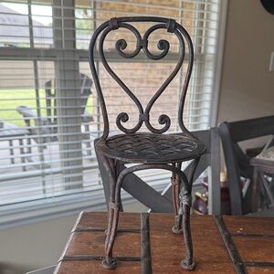 Vintage Wrought Iron Miniature Chair
